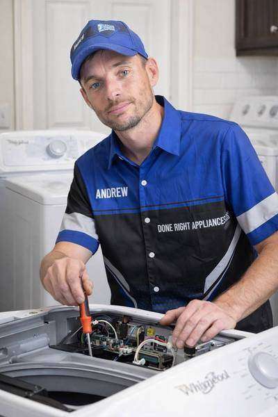 Andrew on site diagnosing an appliance — Done Right Appliance Repair, Keller TX