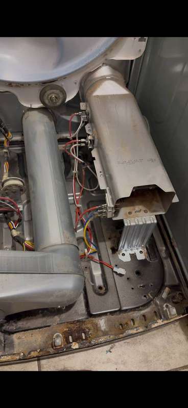 Dryer heater box reassembled with a new element — Done Right Appliance Repair