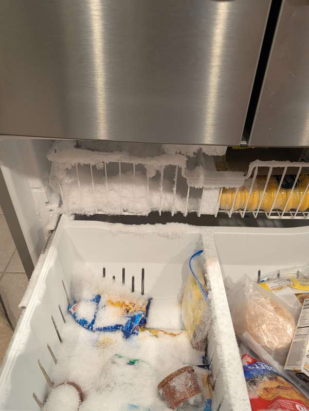 Frost buildup in a French-door freezer drawer — Done Right Appliance Repair
