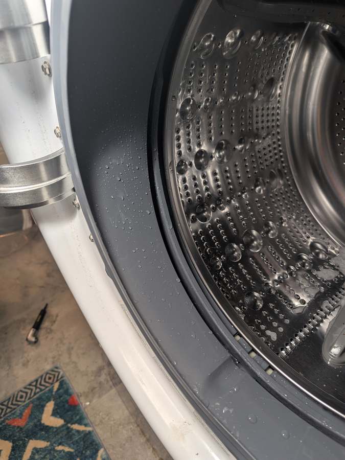 New door gasket installed on a front-load washer — Done Right Appliance Repair