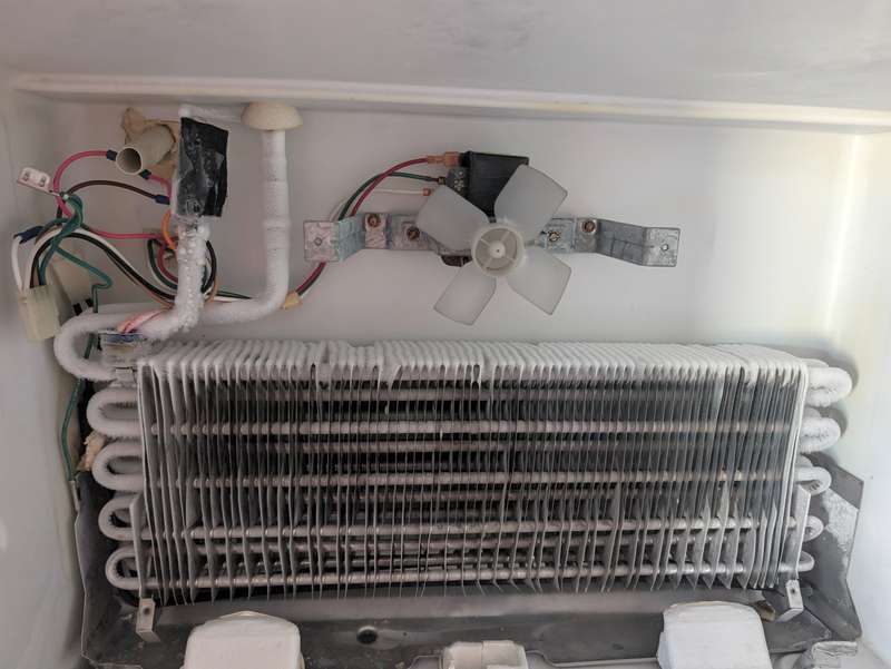 Refrigerator evaporator coil and fan motor inspection - Done Right Appliance Repair DFW